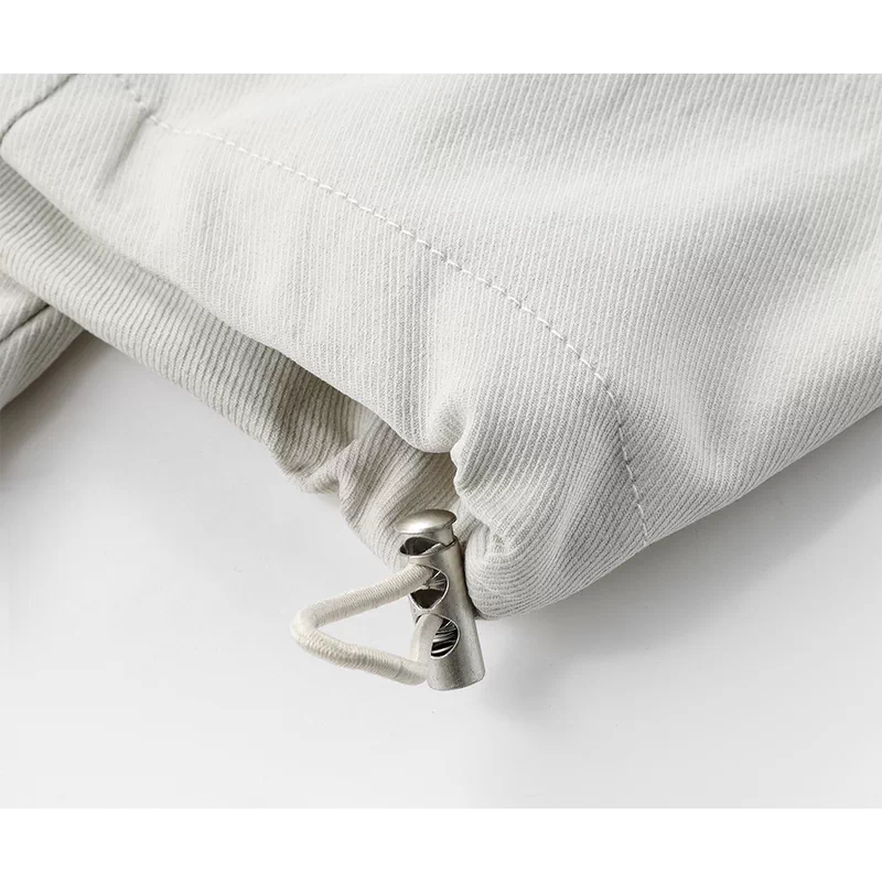 Loose Wide-Leg Drawstring Cargo Pants 4