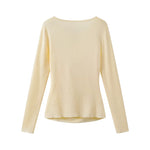 Draped Neck Long Sleeve Pullover Top 2