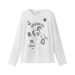 1627207:28320,6017887841984,1627207:28320,6017887841985,6017887841984,6017887841985, Cartoon Pony Embroidered Long Sleeve T-Shirt