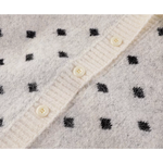 Polka Dot Knit Cardigan with Pom Pom Ties 4