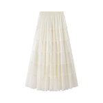 Ruffled Tiered Mesh Midi Skirt 2