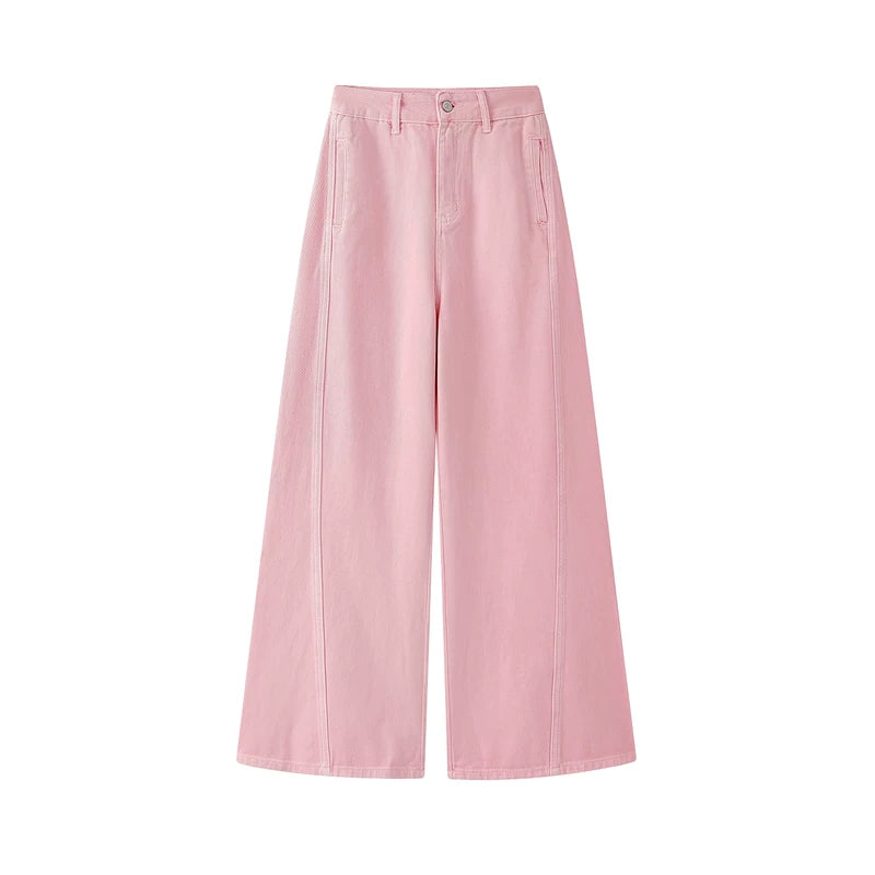 1627207:11998969,6017082565230,1627207:11998969,6017082565231,1627207:11998969,6017082565232,1627207:11998969,6017082565233,6017082565230,6017082565231,6017082565232,6017082565233, High Waisted Wide Leg Denim Pants