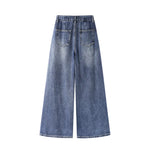 High Waisted Wide Leg Denim Pants 2