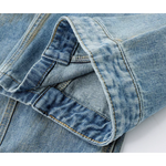 Wide Leg Soft Denim Pants with Stitching 4