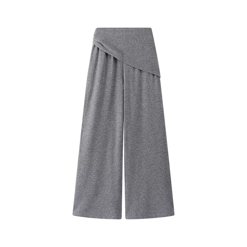Tie-Waist Wide-Leg Straight Commuter Pants 2