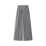 Tie-Waist Wide-Leg Straight Commuter Pants 2