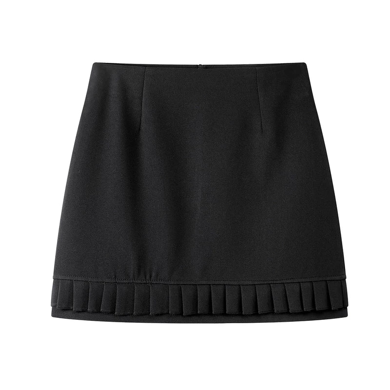 1627207:28341,6178837943616,1627207:28341,6178837943615,1627207:28341,6178837943614,1627207:28341,6178837943617,6178837943616,6178837943615,6178837943614,6178837943617, Ruffled Hem Bodycon Suit Skirt