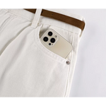 High Waisted Wide Leg Denim Pants 3