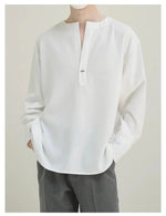 Y-neck Long-sleeved Shirt