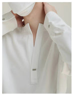 Y-neck Long-sleeved Shirt