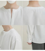 Y-neck Long-sleeved Shirt