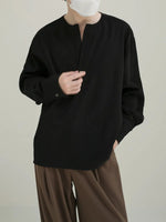 Y-neck Long-sleeved Shirt