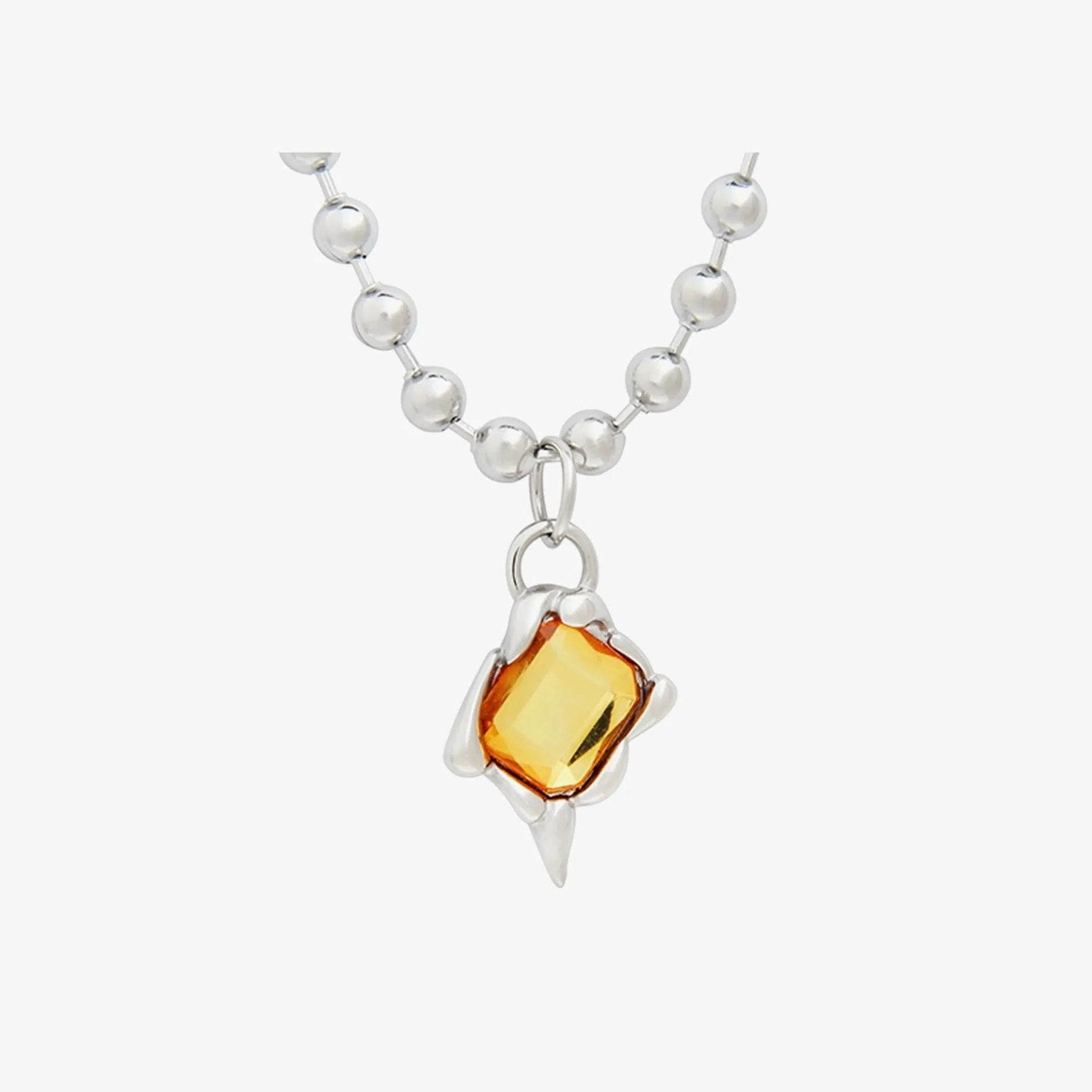 Yellow Gemstone Pendant Necklace