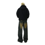 Yellow Mud Dyed Wide-Legged Jeans