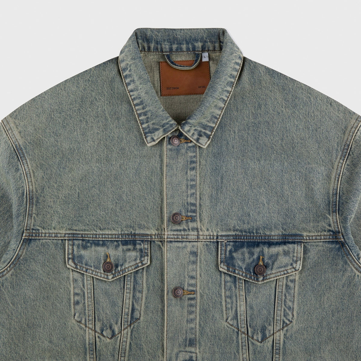 Yellow Mud Washed Classic Denim Jacket