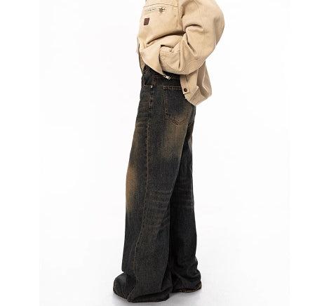 Yellow mud Gradient Wide-leg Jeans