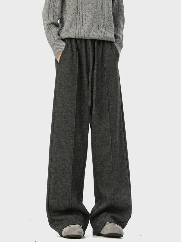 Fleece-Lined Wide-Leg Casual Pants 5