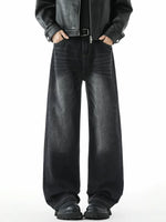 Washed Distressed Wide Leg Jeans Pants 6