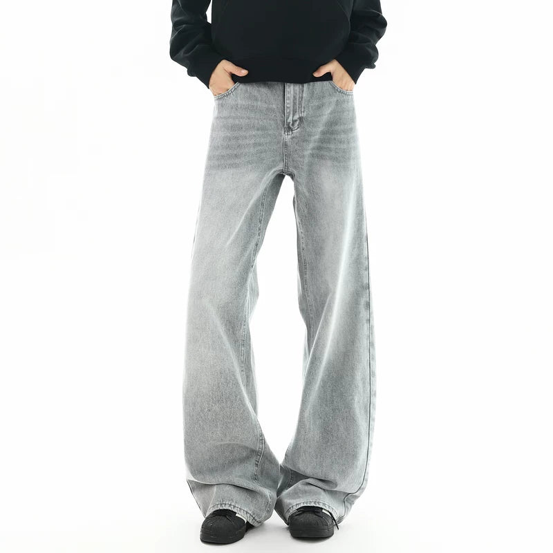 6177145891887,6177145891888,6177145891889,6177145891890,6177145891891, Washed Distressed Wide Leg Jeans Pants