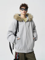 Faux Fur Hooded Insulated Winter Jacket 4