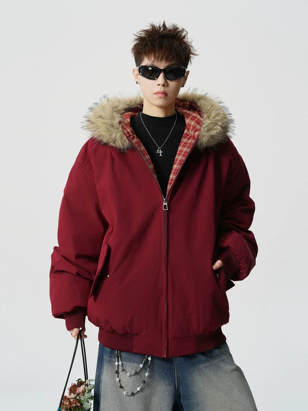 Faux Fur Hooded Insulated Winter Jacket 5