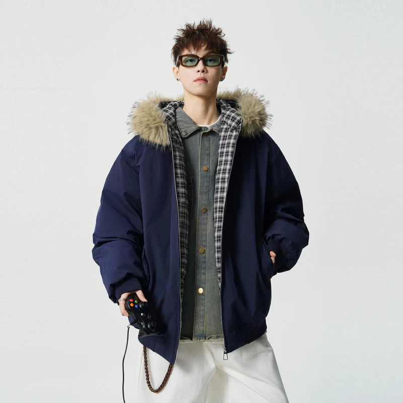 5979513177337,5979513177338,5979513177339,5979513177340,5979513177341, Faux Fur Hooded Insulated Winter Jacket