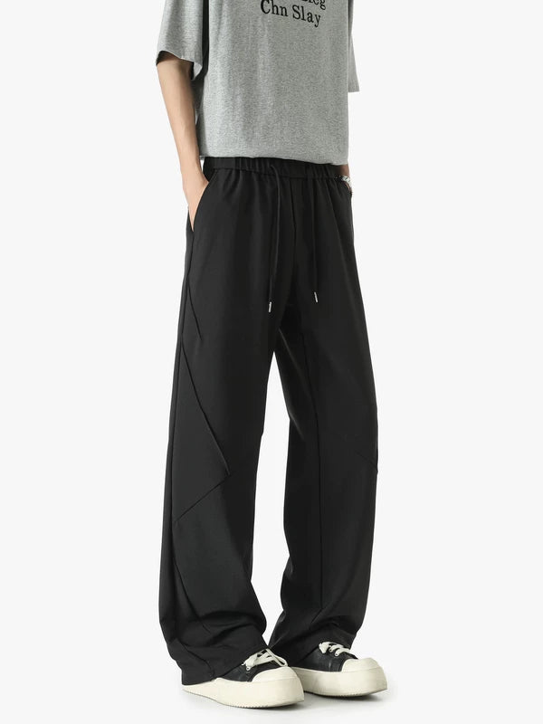 Wide Leg Elastic Waist Casual Pants 3