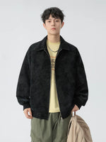 Retro PU Leather Zip Lapel Jacket 4