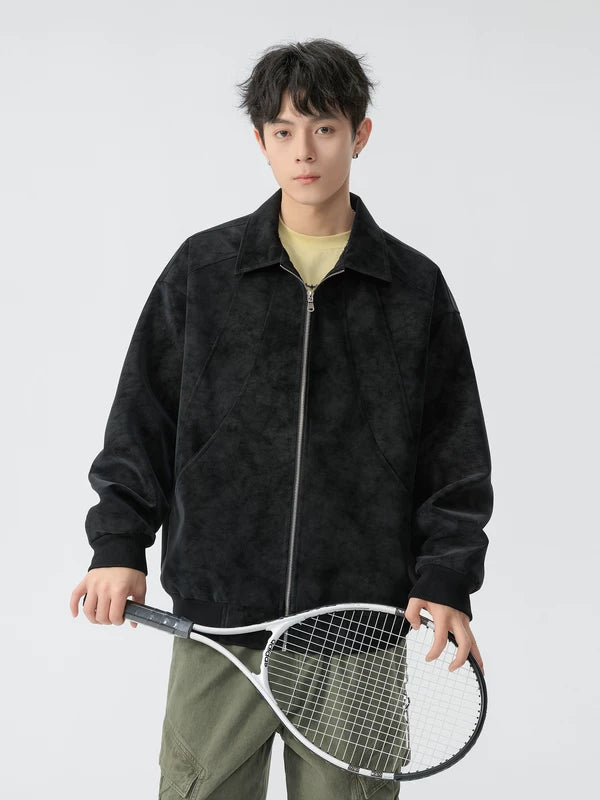 Retro PU Leather Zip Lapel Jacket 5