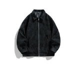 6110413382830,6110413382831,6110413382832,6110413382833,6110413382834, Retro PU Leather Zip Lapel Jacket