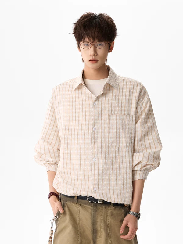 Plaid Long-Sleeve Button-Up Shirt 4