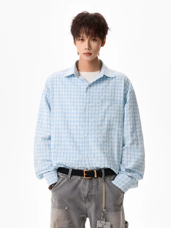 Plaid Long-Sleeve Button-Up Shirt 5