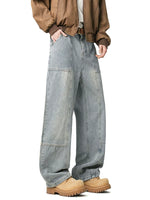 Deconstructed Patchwork Wide-Leg Denim Pants 4