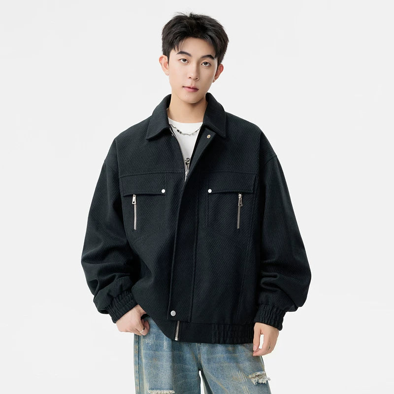 5924750901240,5924750901241,5924750901242,5924750901243,5924750901244,5924750901245,5924750901246,5924750901247,5924750901248, Vintage-Inspired Zip Front Harrington Jacket