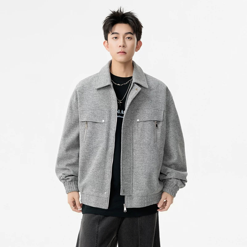 5924750901258,5924750901259,5924750901260,5924750901261,5924750901262,5924750901263,5924750901264,5924750901265,5924750901266, Vintage-Inspired Zip Front Harrington Jacket