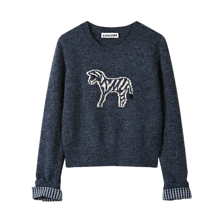 Zebra Pattern Sweatshirt