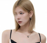 Zebra Striped Heart Earrings