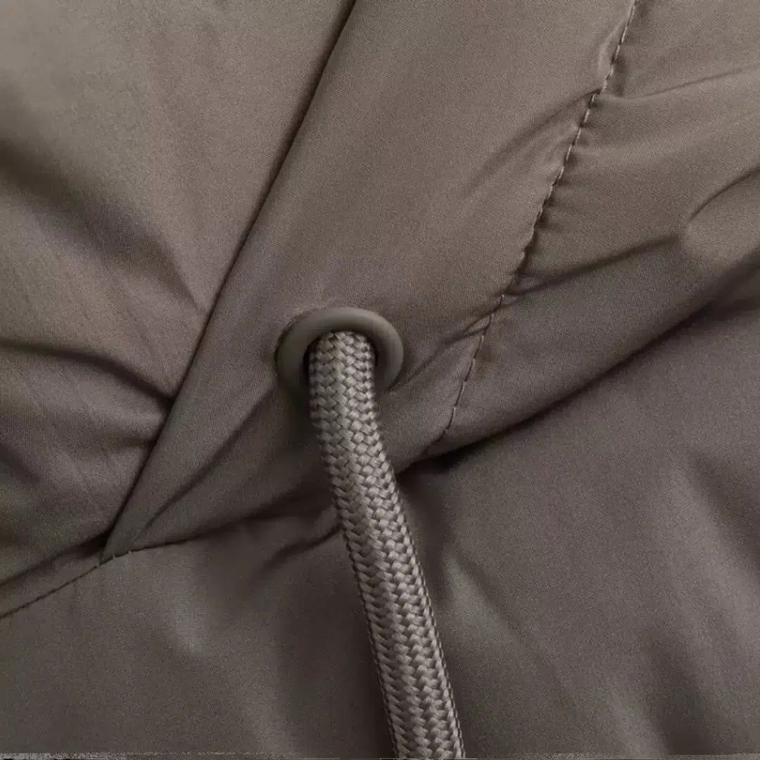 Zip Closure Hooded Puffer Coat