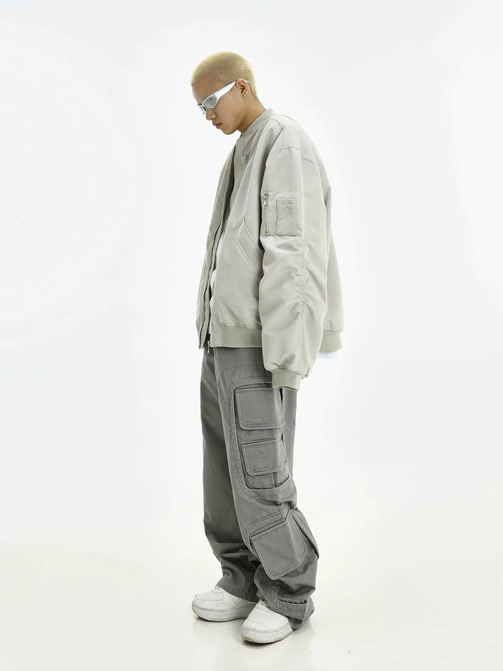 Zip Up Bomber Jacket