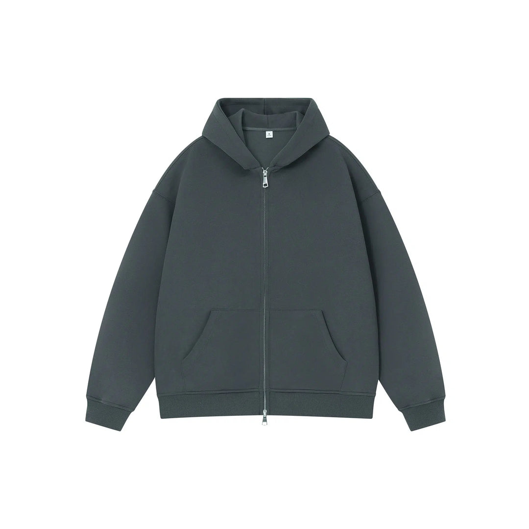 Drawstring Zip-Up Hooded Jacket
