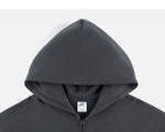 Zip-up Basic Cotton Hoodie
