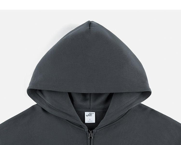 Zip-up Basic Cotton Hoodie
