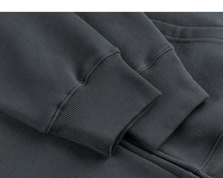 Zip-up Basic Cotton Hoodie