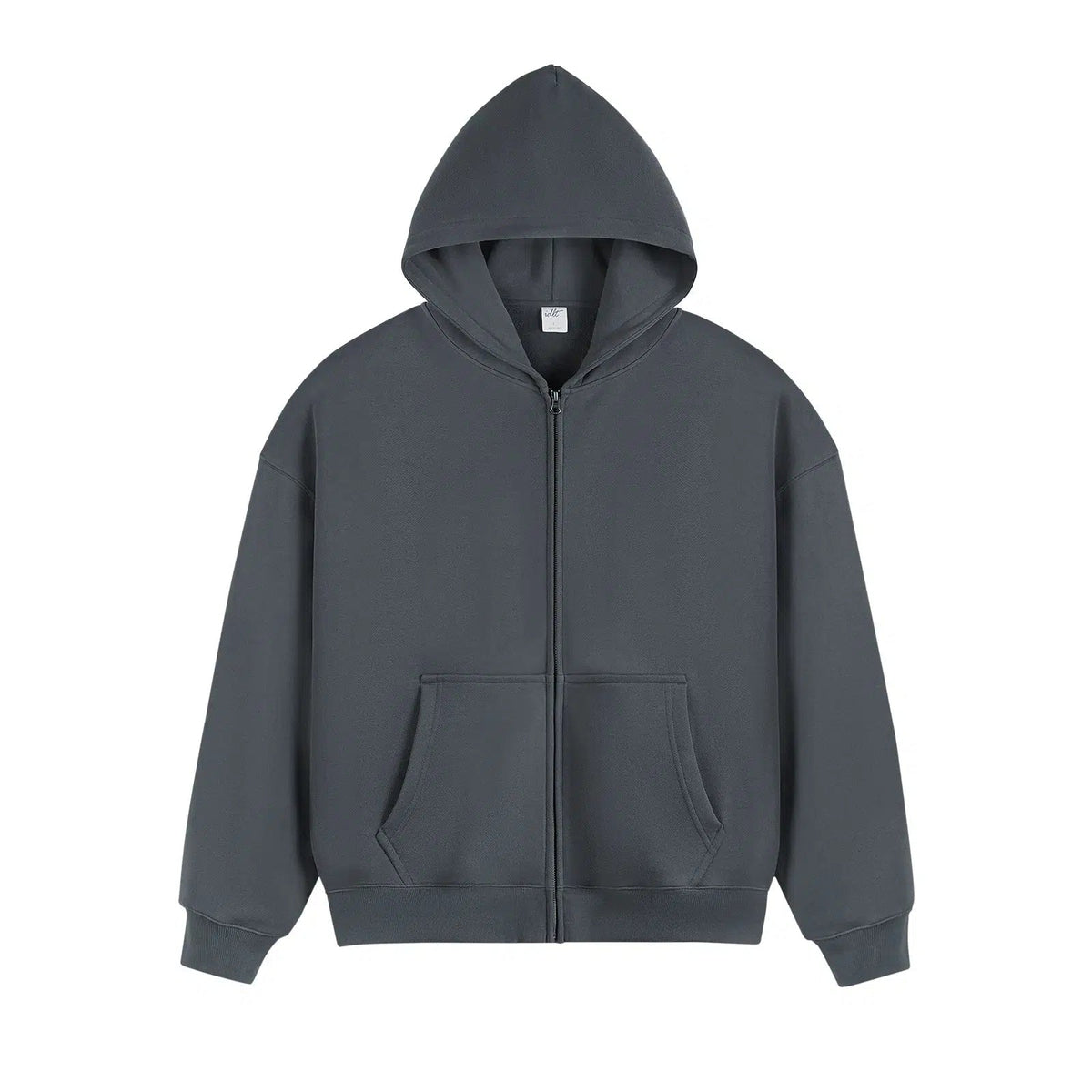 Zip-up Basic Cotton Hoodie