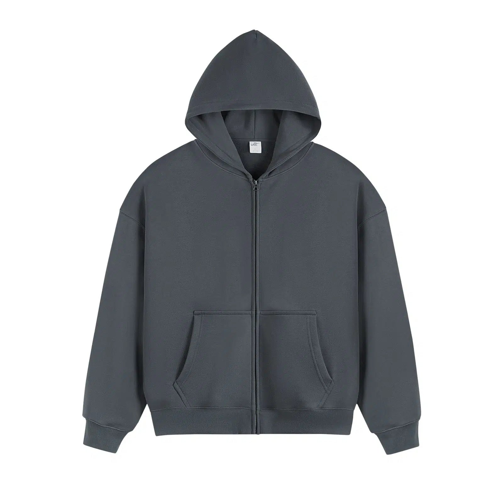 Zip-up Basic Cotton Hoodie