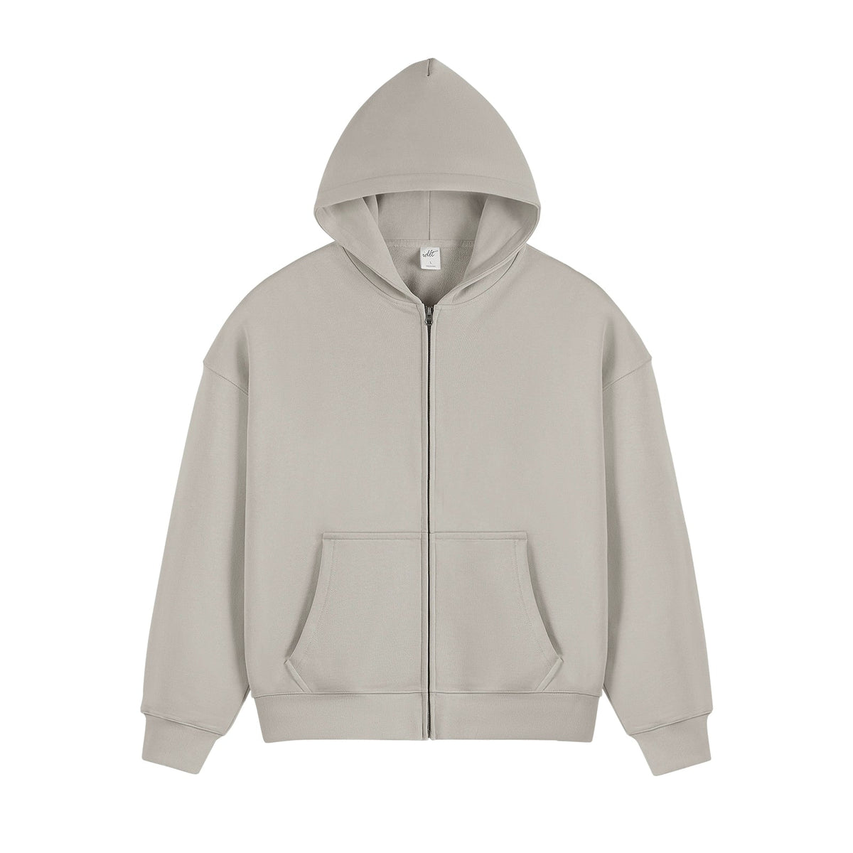 Zip-up Basic Cotton Hoodie