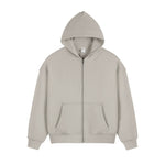 Zip-up Basic Cotton Hoodie