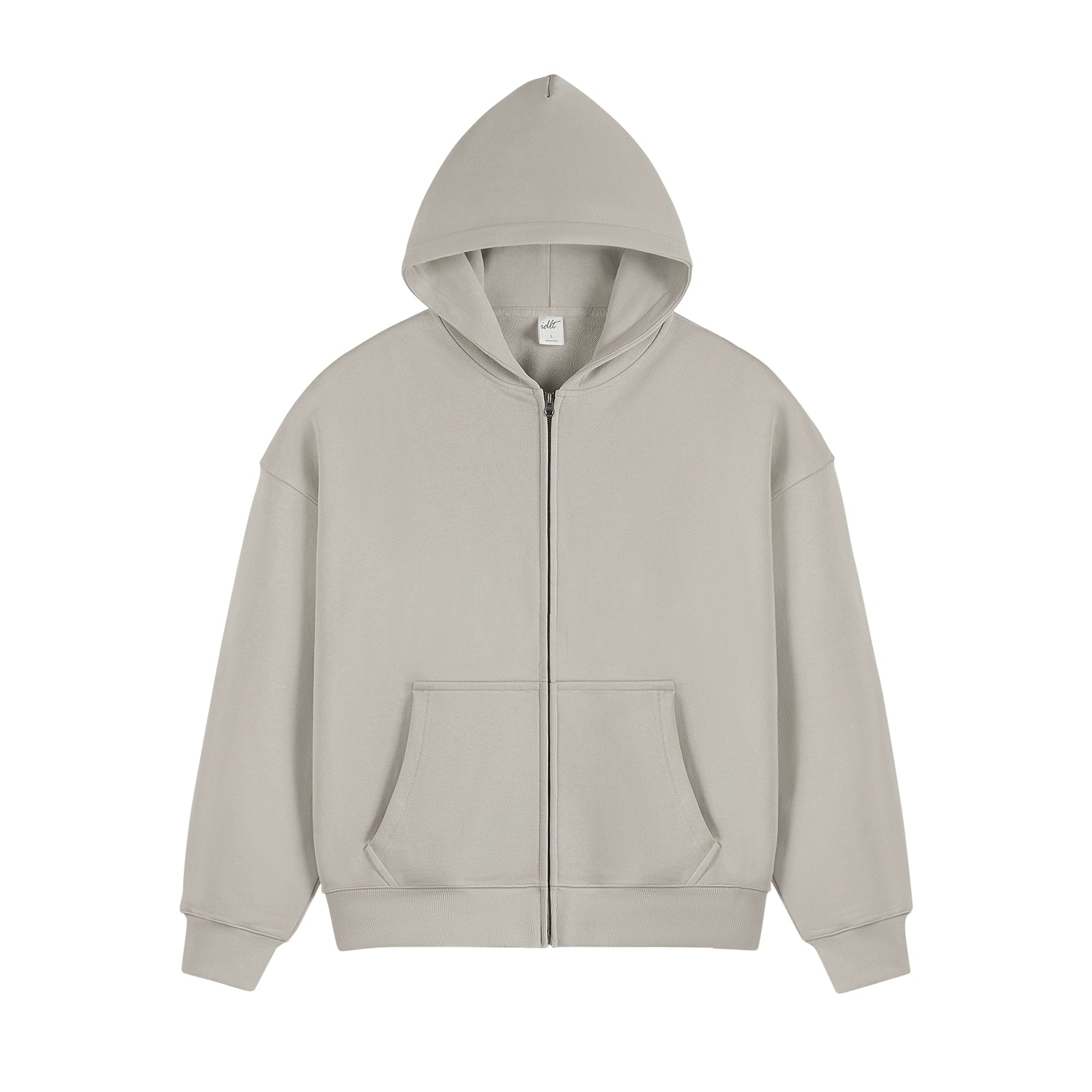 Zip-up Basic Cotton Hoodie