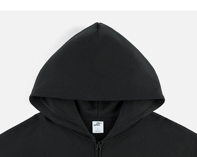 Zip-up Basic Cotton Hoodie