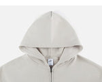 Zip-up Basic Cotton Hoodie